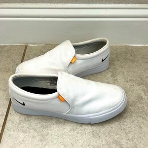 White Nike Slip Ons